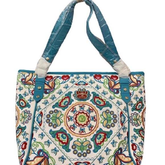 Fricaine Bright Morning (Blue) Embroidered Tote - Picture 7 of 7